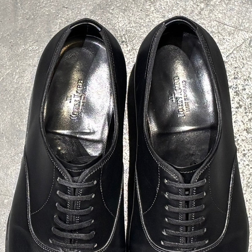 【JOHN LOBB】ジョンロブ レザーシューズ ガニエル2 プレーントゥ カーフ ブラック サイズ UK5.5E 7000ラスト