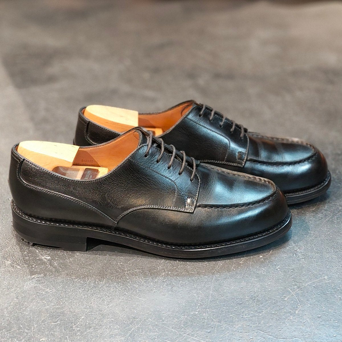 希少 美品 【J.M.WESTON】ジェイエムウエストン 641 ゴルフ Uチップ ロシアンカーフ ブラック サイズ UK7D 31ラスト 定価¥179,300-