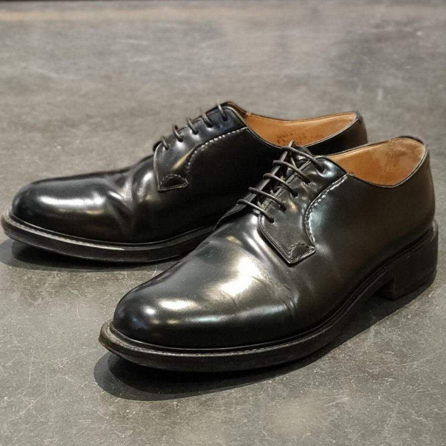 【Church's】チャーチ シャノン プレーントゥ ボリッシュドバインダーカーフ ブラック サイズ UK10G 103ラスト 参考定価¥181,500-