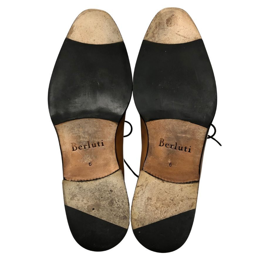 【BERLUTI】ベルルッティ ホールカット 4アイレット 3503 ブラウン メンズ サイズ6