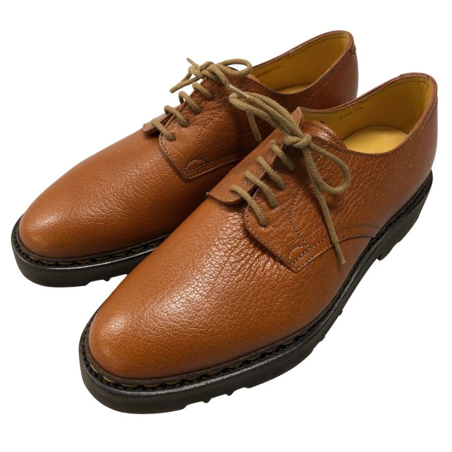 新品未使用 Sスタンプ【JOHN LOBB】ジョンロブ オスロ コテージライン プレーントゥ バッファローレザー ブラウン サイズUK6.5