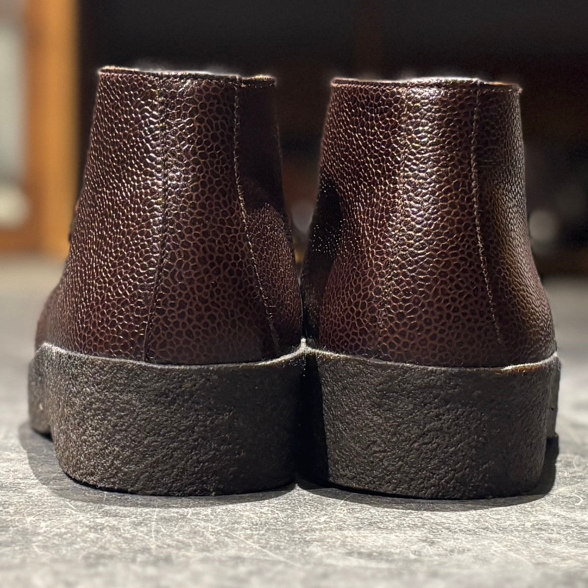 美品【SANDERS】サンダース ブリュットチャッカ 9877WG クレープソール グレインレザー ブラウン サイズ 6.5