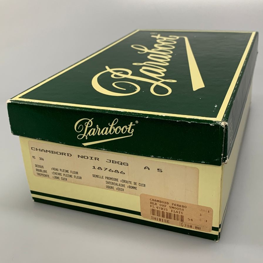 【Paraboot】パラブーツ スリッポン レザー ブラック(黒) サイズ 5 ラスト
