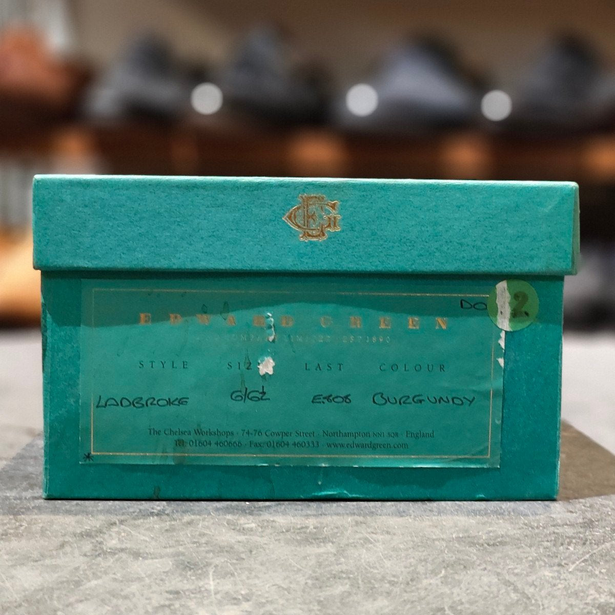 美品【EDWARD GREEN】エドワードグリーン ラドブローク 新宿伊勢丹別注オーダー品 ホールカット バーガンディ サイズ UK6E 808ラスト