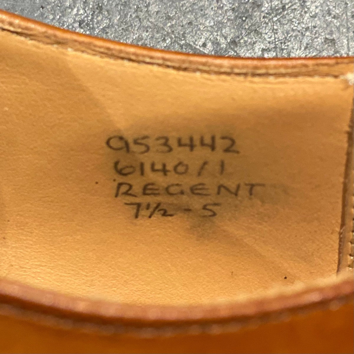 美品【Tricker's】トリッカーズ リージェント 6140 ストレートチップ カーフ ブラウン サイズUK7.5 参考定価¥110,000-
