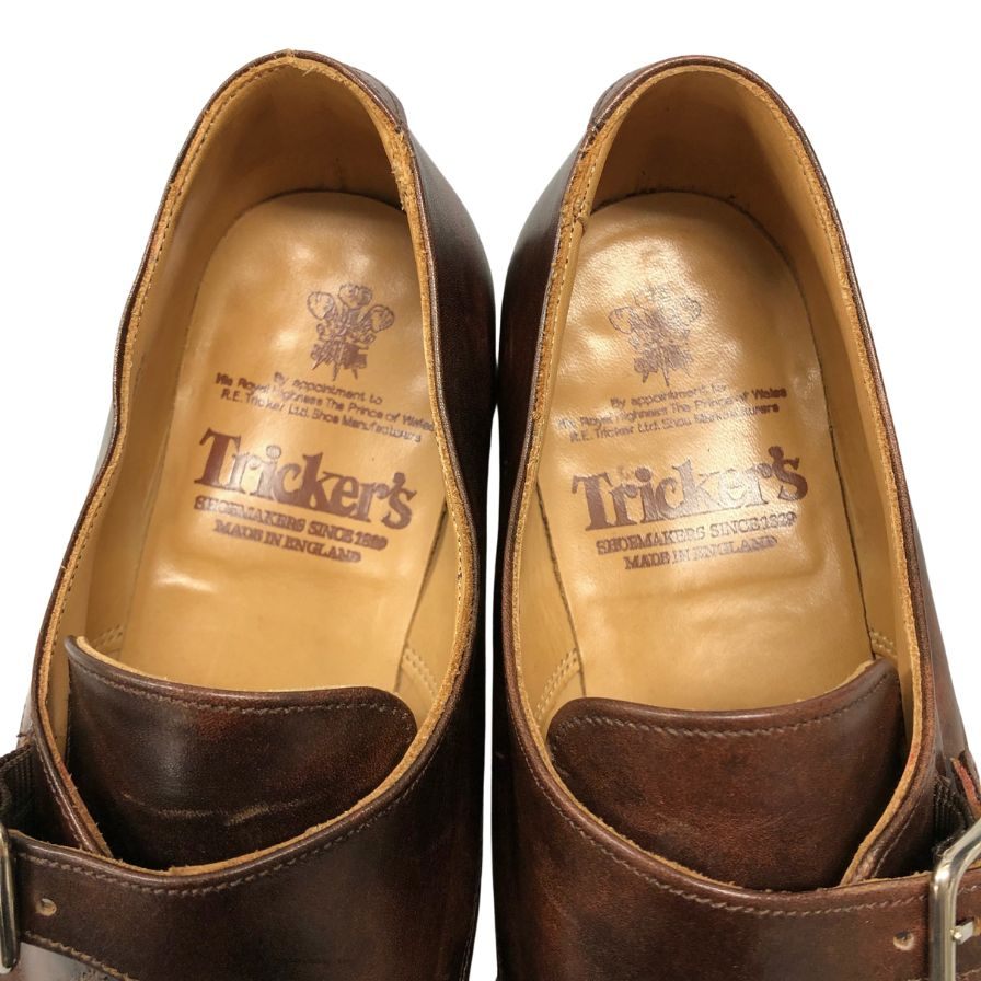 【TRICKERS】トリッカーズ LEWISTON シングルモンク ミュージアムカーフ ブラウン サイズ UK7.5