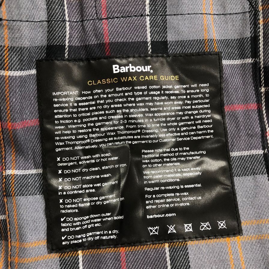 【Barbour】バブアー ジャケット サイズ