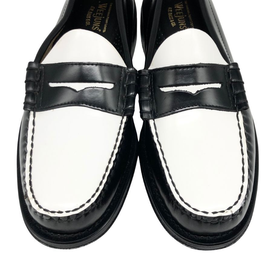 新品未使用 【G.H.Bass&Co. 】 ジーエイチバス 11010H ラーソン ローファー カーフ ブラック×ホワイト サイズ US8 定価¥39,600-