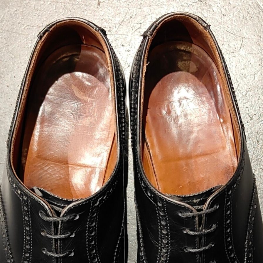 【CROCKETT&JONES】クロケット&ジョーンズ ウエストフィールド セミブローグ カーフ ブラック サイズ8E 341ラスト参考定価¥137,500-