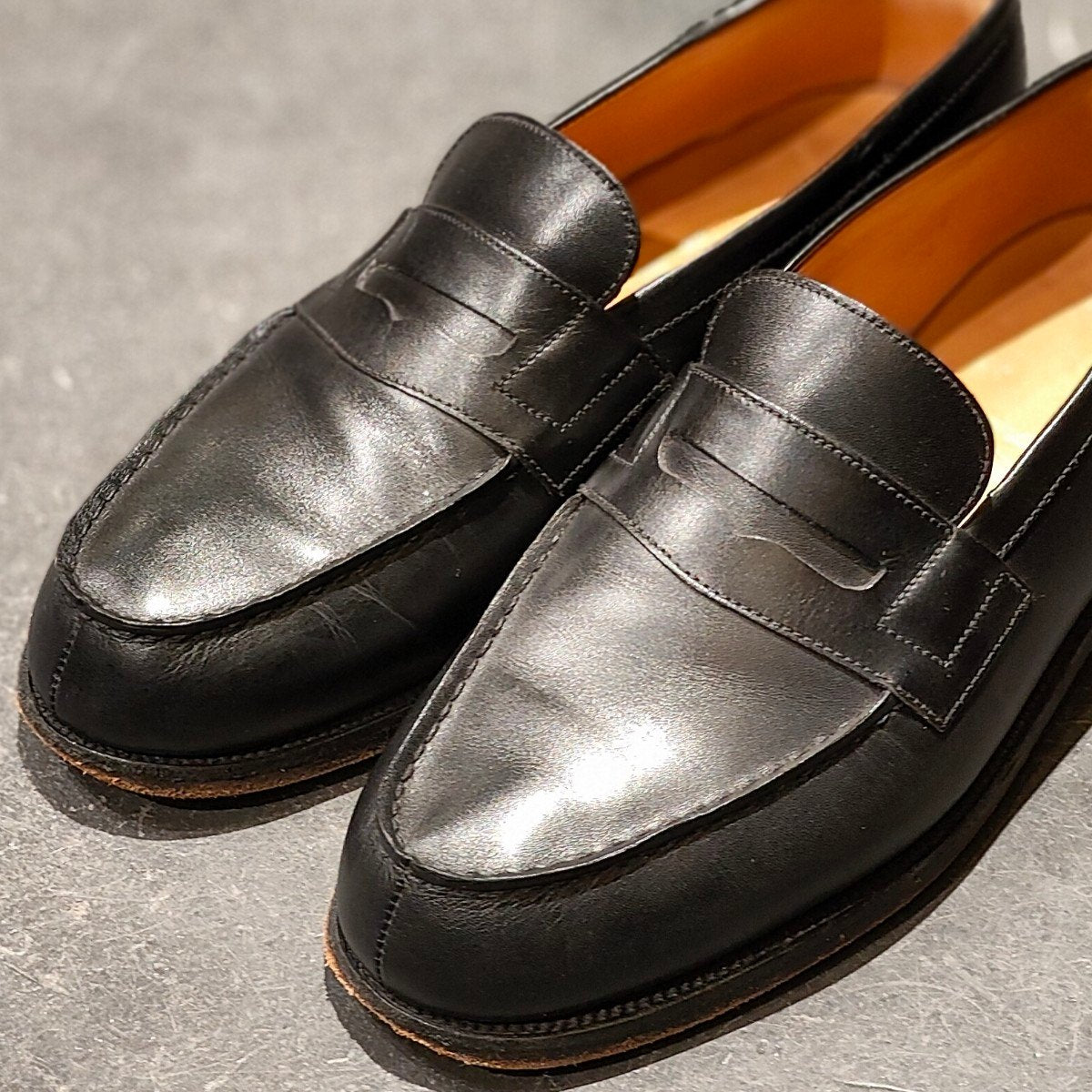 【J.M.WESTON】ジェイエムウエストン 180 シグニチャーローファー ボックスカーフ ブラック サイズ UK7D 41ラスト 定価¥156,200-