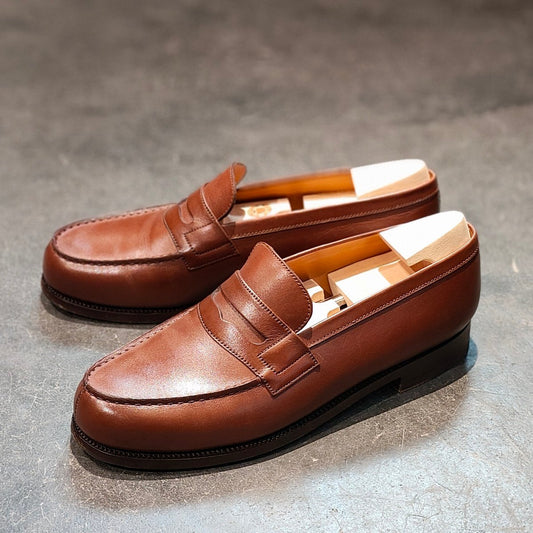 希少 使用数回 【J.M.WESTON】ジェイエムウエストン 180 シグニチャーローファー ロシアンカーフ タンブラウン サイズUK6.5D 41ラスト