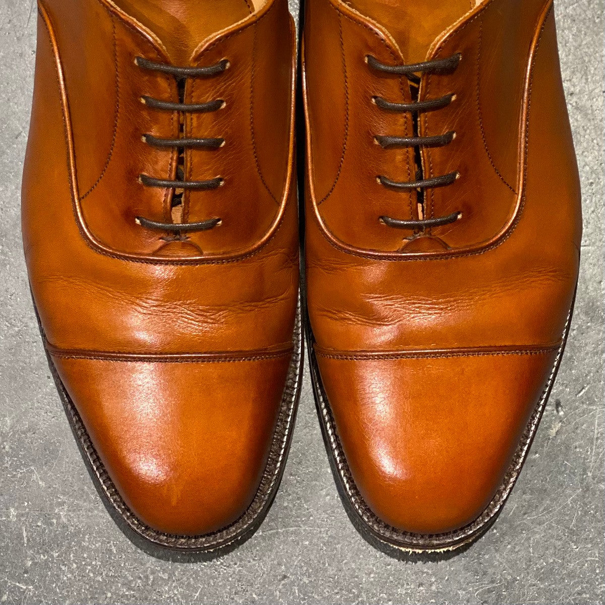 美品【Tricker's】トリッカーズ リージェント 6140 ストレートチップ カーフ ブラウン サイズUK7.5 参考定価¥110,000-