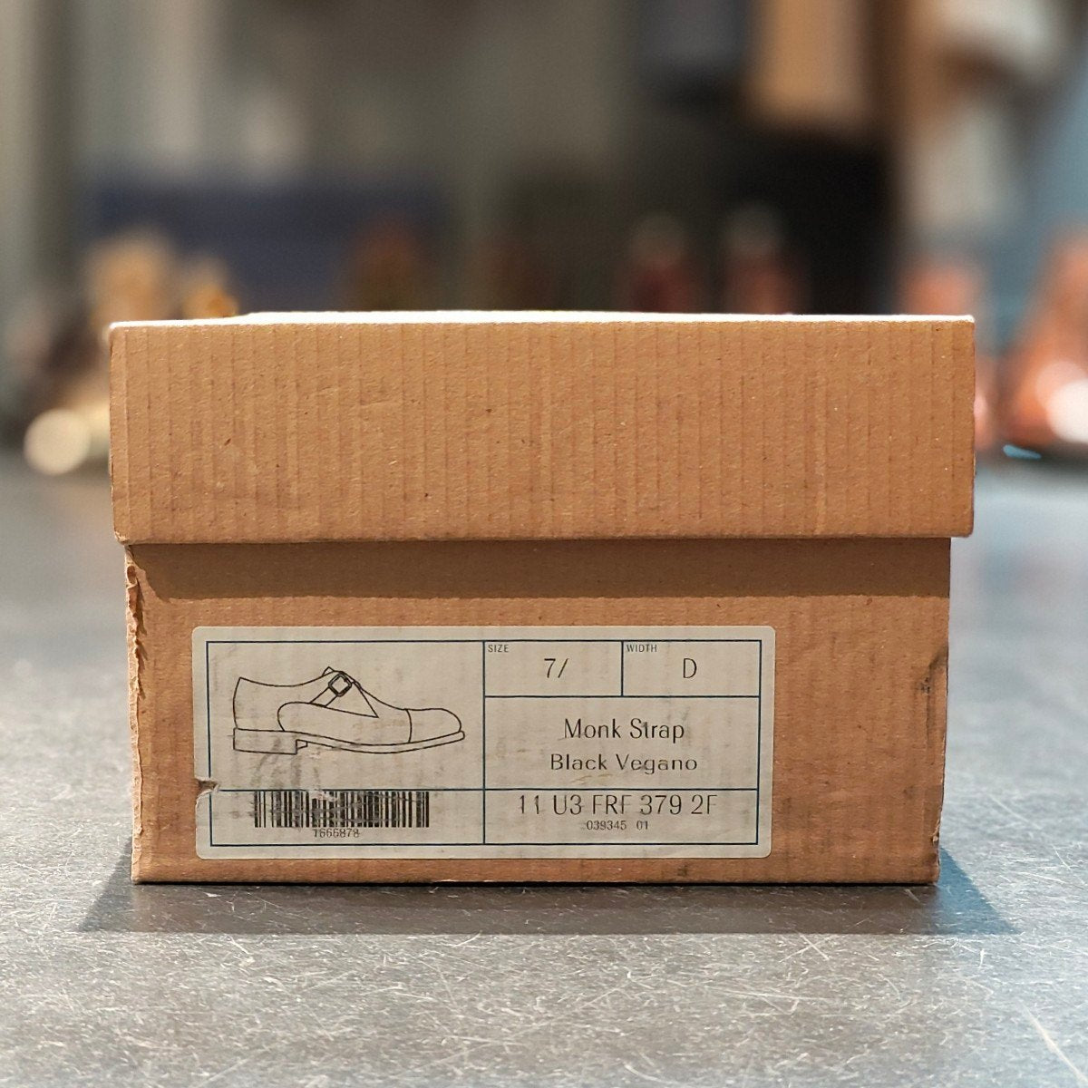 ※純正オールソール交換品【J.M.WESTON】ジェイエムウエストン 379 シングルモンク カーフ ブラック サイズ UK7.5D U3ラスト