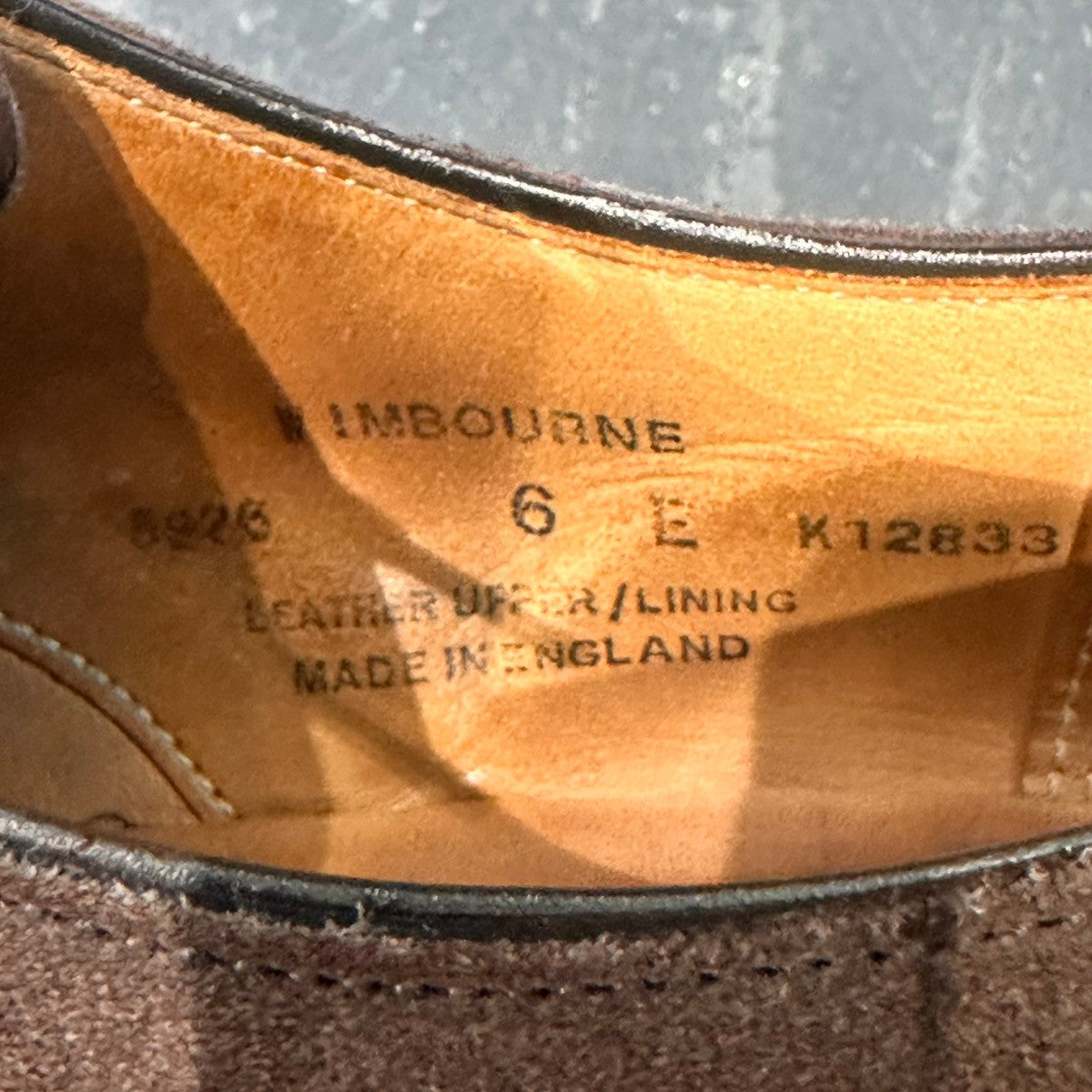 【CROCKETT&JONES】クロケット&ジョーンズ ウィンボーン プレーントゥ ビジネスシューズ スエード ブラウン サイズUK6E