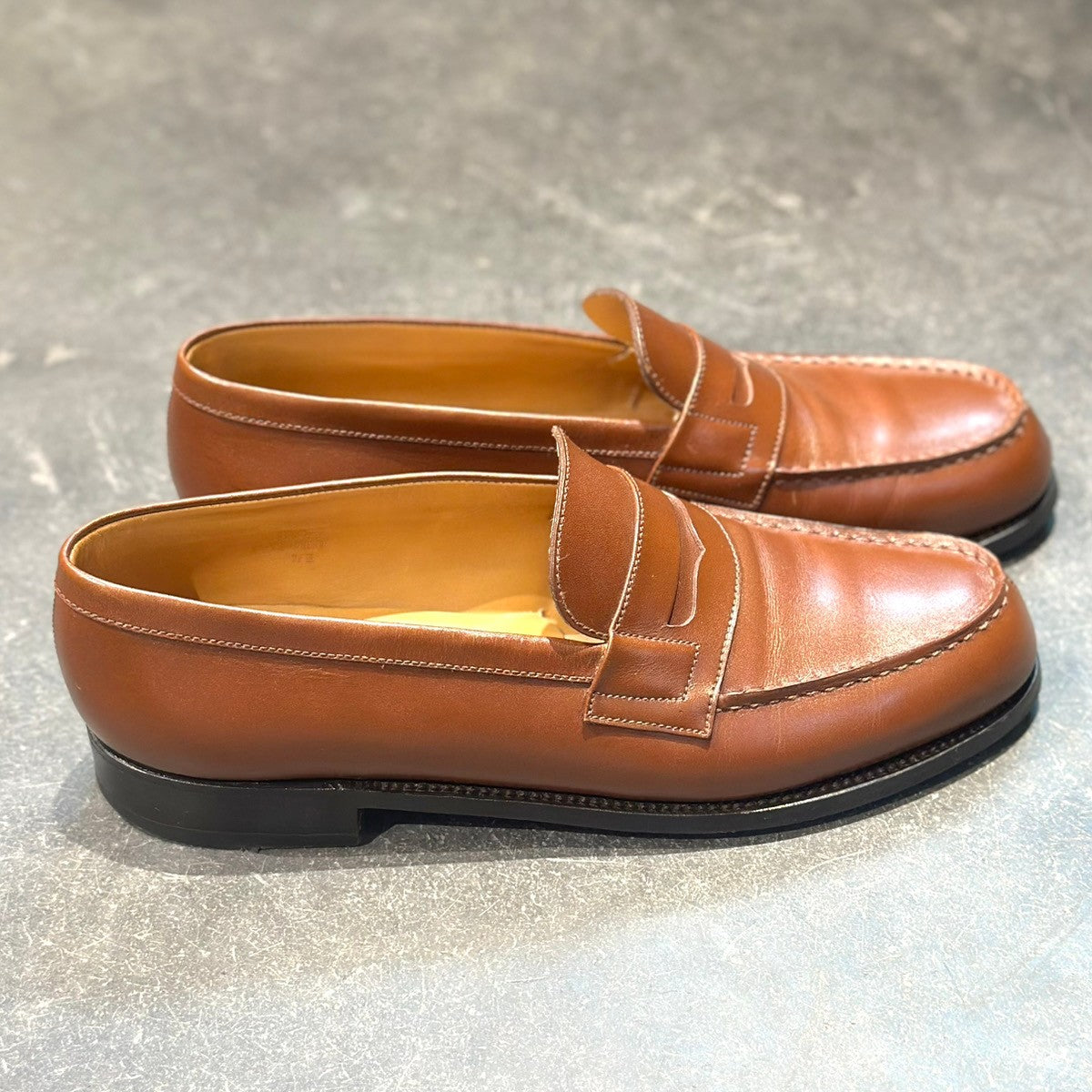 極美品【J.M.WESTON】ジェイエムウエストン 180 シグニチャーローファー カーフ タンブラウン メンズUK7.5B 41ラスト