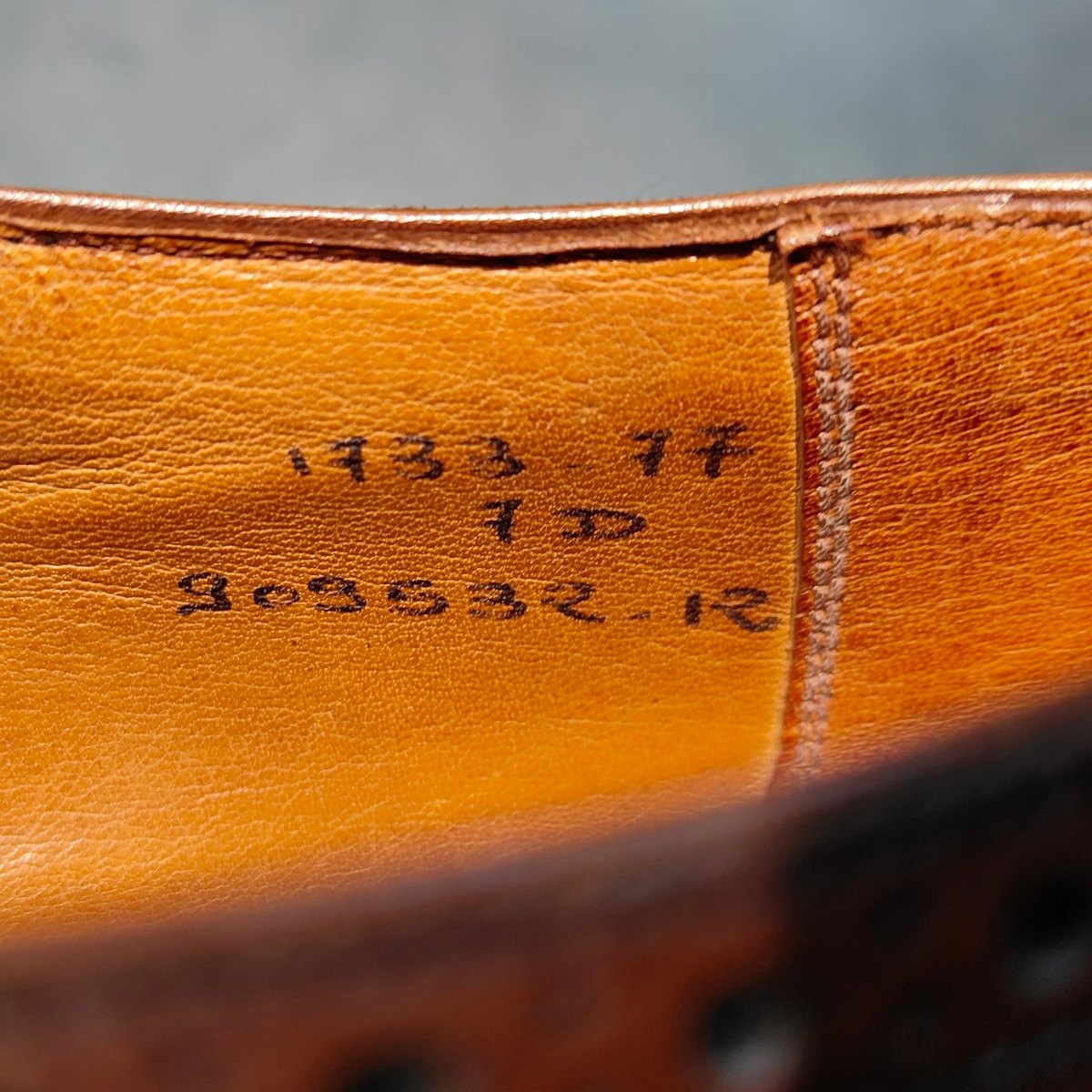 希少 【J.M.WESTON】ジェイエムウエストン 1733 80年代?金ロゴ シングルモンク ウイングチップ カーフ タンブラウン 7D