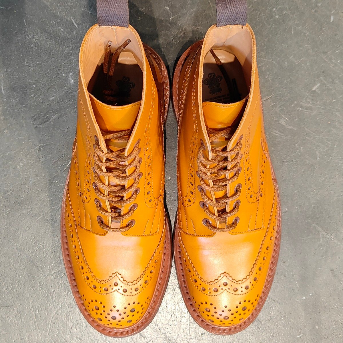 使用数回 【Tricker’s】トリッカーズ モールトン ブーツ カーフ エイコン サイズ UK6.5 参考定価¥132,000-