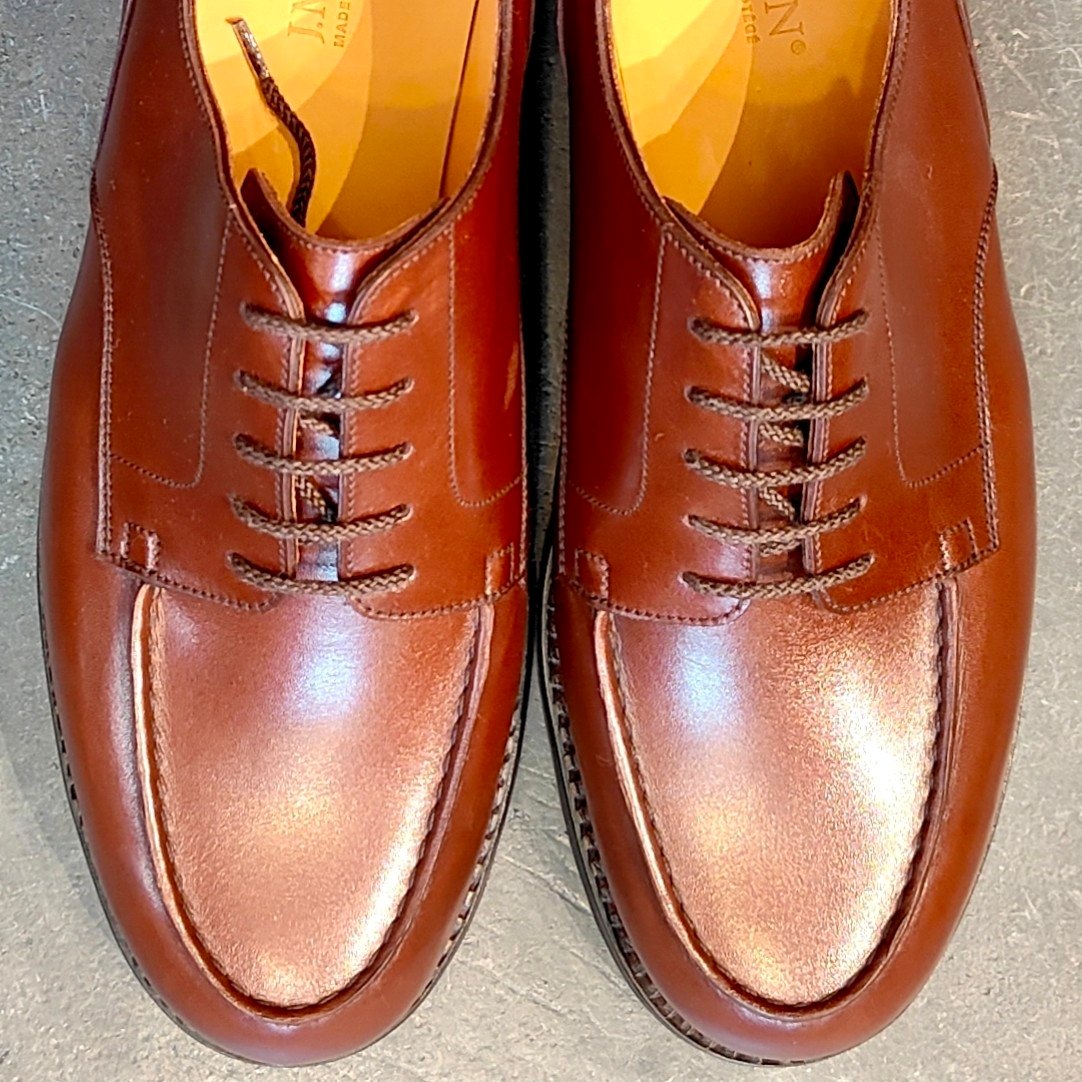 希少 新品未使用 【J.M.WESTON】ジェイエムウエストン 641 ゴルフ Uチップ ボックスカーフ レッドエトラスコ サイズ UK9C 31ラスト 参考定価¥176,000-