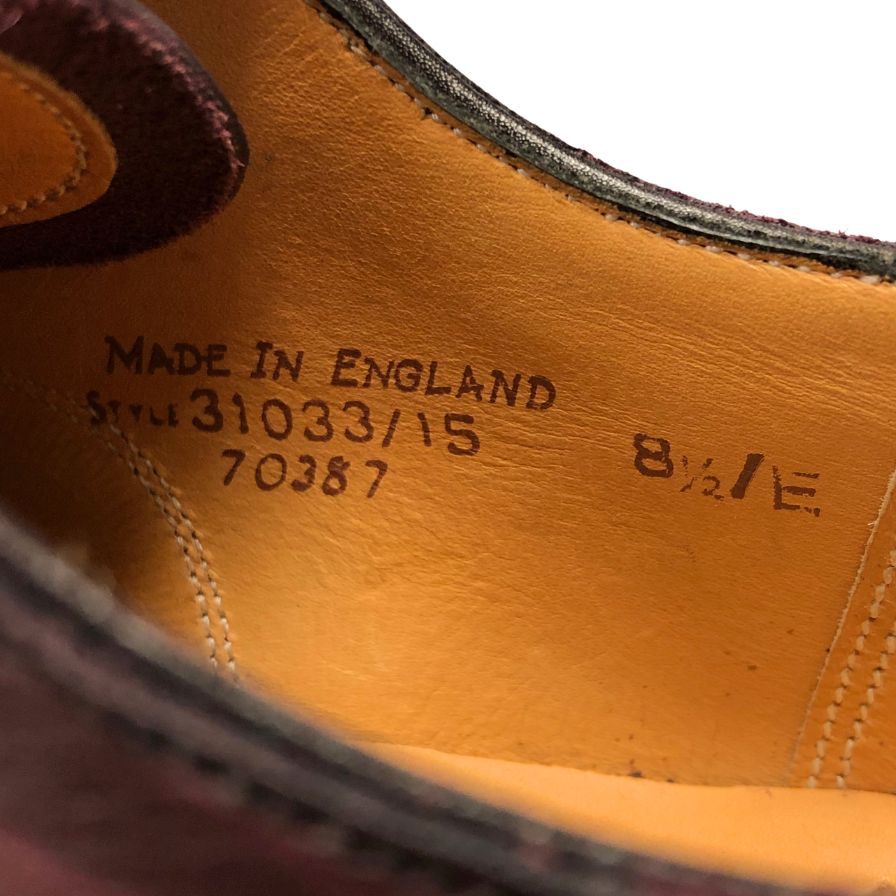 【GRENSON】グレンソン ビジネスシューズ バーガンディ ボルドー サイズ 8.5E ラスト