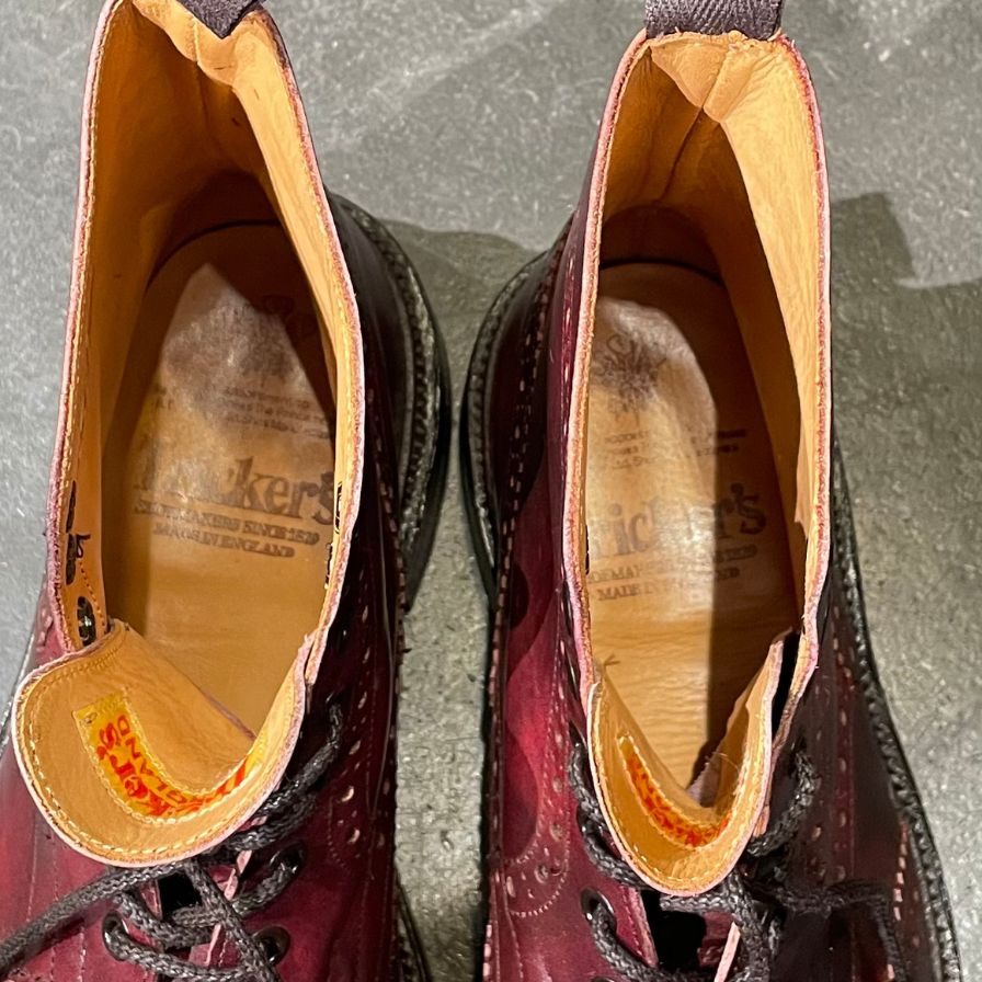 極美品【Tricker´s】トリッカーズ ストウ 5634 カントリーブーツ バーガンディ サイズ UK6
