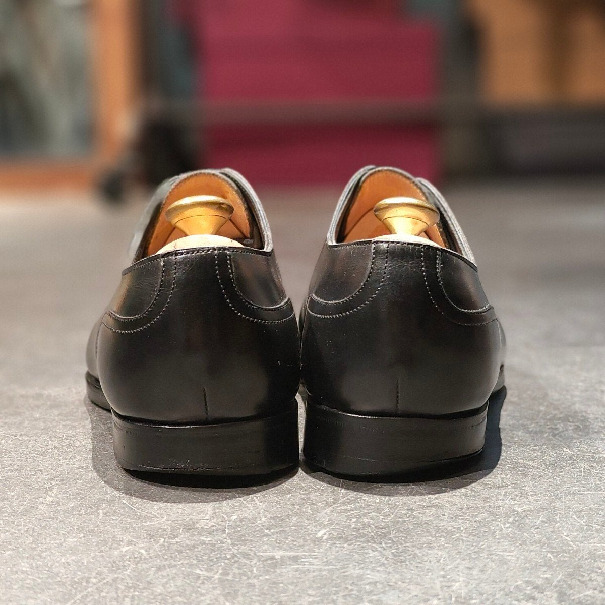美品 【EDWARD GREEN】エドワードグリーン ドーバー Uチップ カーフ ブラック サイズ UK6.5D 606ラスト 定価¥273,900-