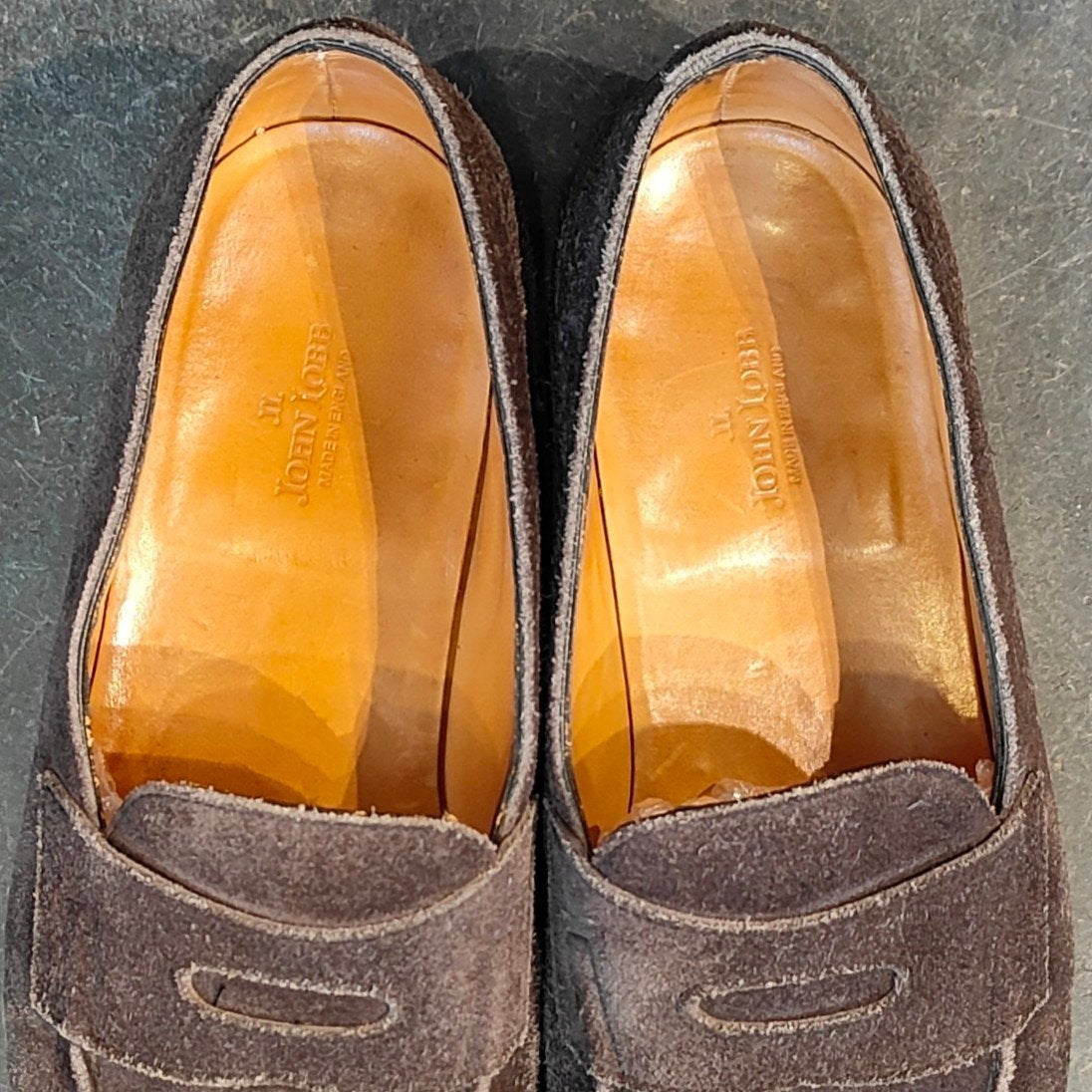 【JOHN LOBB】ジョンロブ ロペス ローファー スエード グレー サイズ UK6E 4395ラスト 参考定価¥269,500-