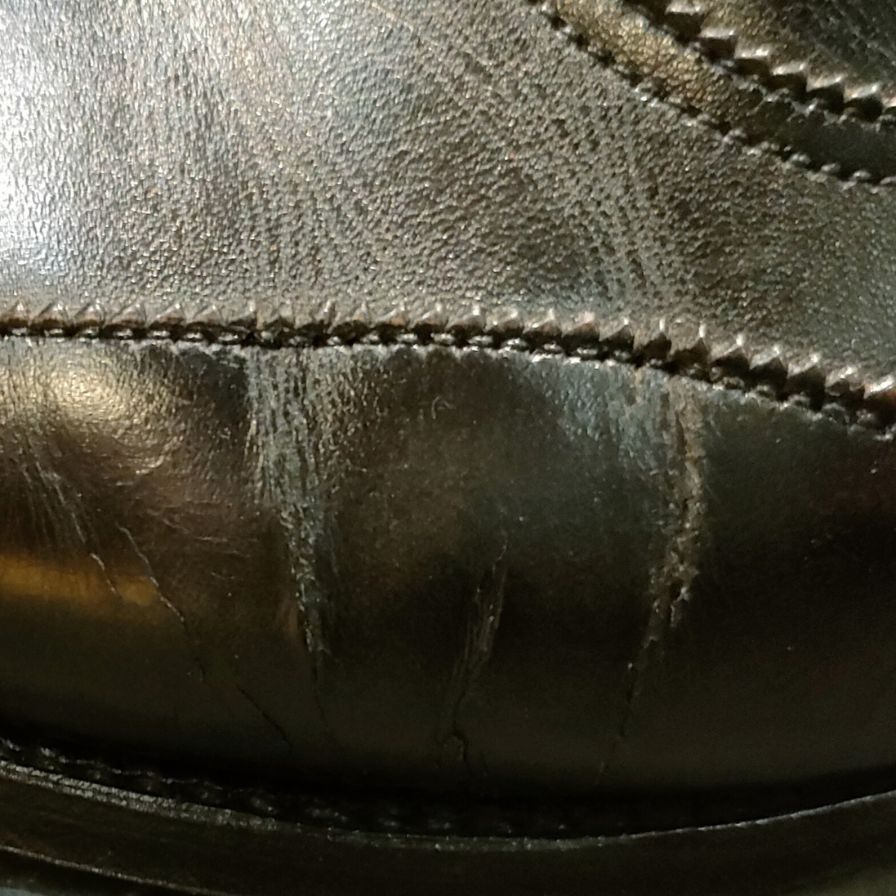 ダメージ品【JOHN LOBB】ジョンロブ ウィドナー カーフ ブラック サイズ UK6.5E 8695ラスト ※クラックあり