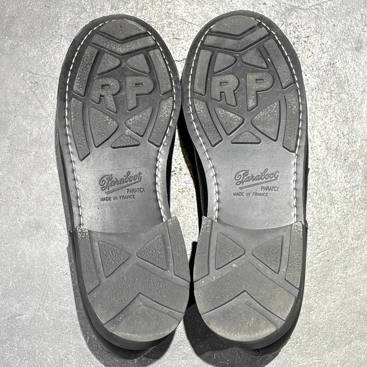 【Paraboot】パラブーツ レザーシューズ シャンボード Uチップ リスレザー ブラック サイズUK9.5 参考定価¥99,000-