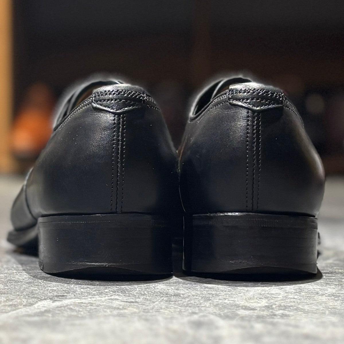 【JOHN LOBB】ジョンロブ レザーシューズ ガニエル2 プレーントゥ カーフ ブラック サイズ UK5.5E 7000ラスト