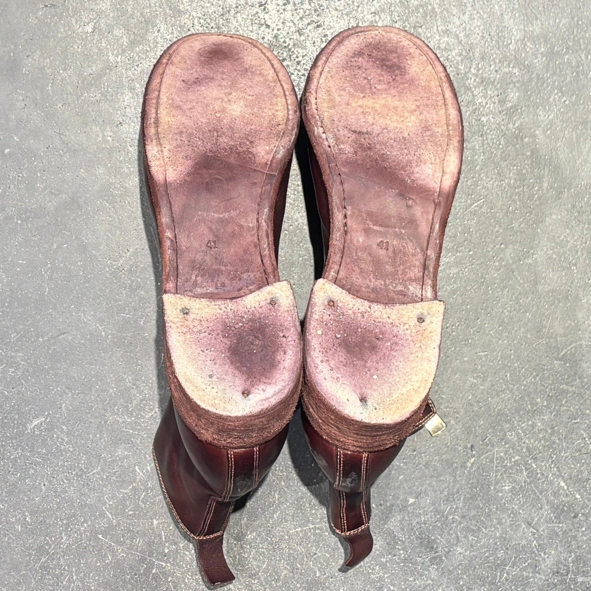 【GUIDI】グイディ レザーブーツ PL1 フロントジップブーツ ブーツ ホースレザー ブラウン サイズ 41