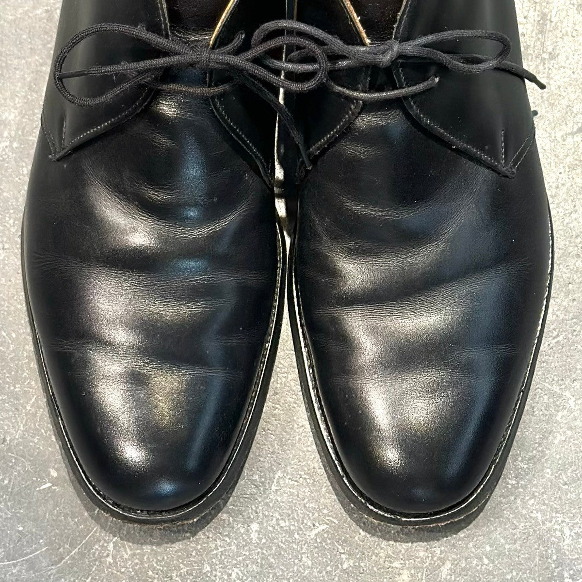 極美品【CROCKETT&JONES】クロケット&ジョーンズ チャートシー チャッカブーツ カーフ ブラック サイズUK7E 224ラスト