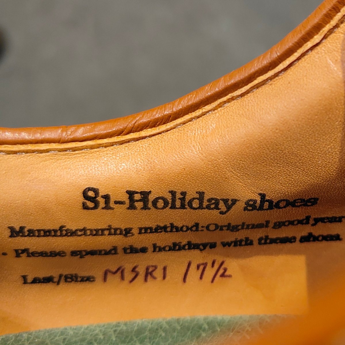 新品未使用【manufacturers standard】 マニュファクチャーズ ホリデーシューズ ホースバットリバース ブラウン サイズUK7.5