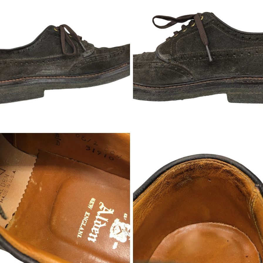 【ALDEN】オールデン 31910 ビジネスシューズ ウイングチップ グリーン(緑) サイズ 7.5 ラスト