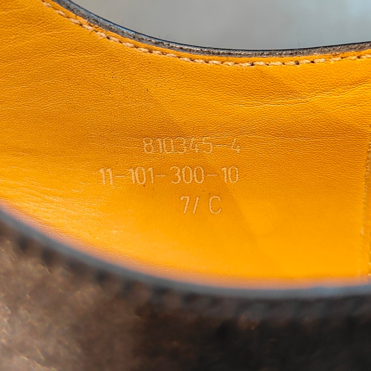 使用数回 【J.M.WESTON】ジェイエムウエストン 300 ストレートチップ カーフ ブラック 7.5C 定価¥165,000-