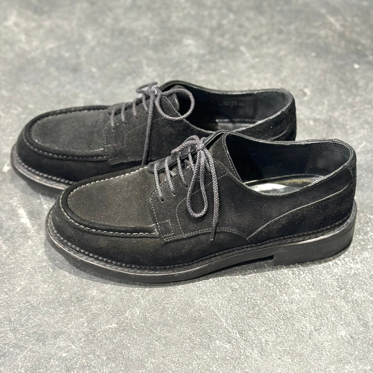 極美品【J.M.WESTON】ジェイエムウエストン C41 ユージーン ゴルフ スエード ブラック サイズ7C 1Gラスト