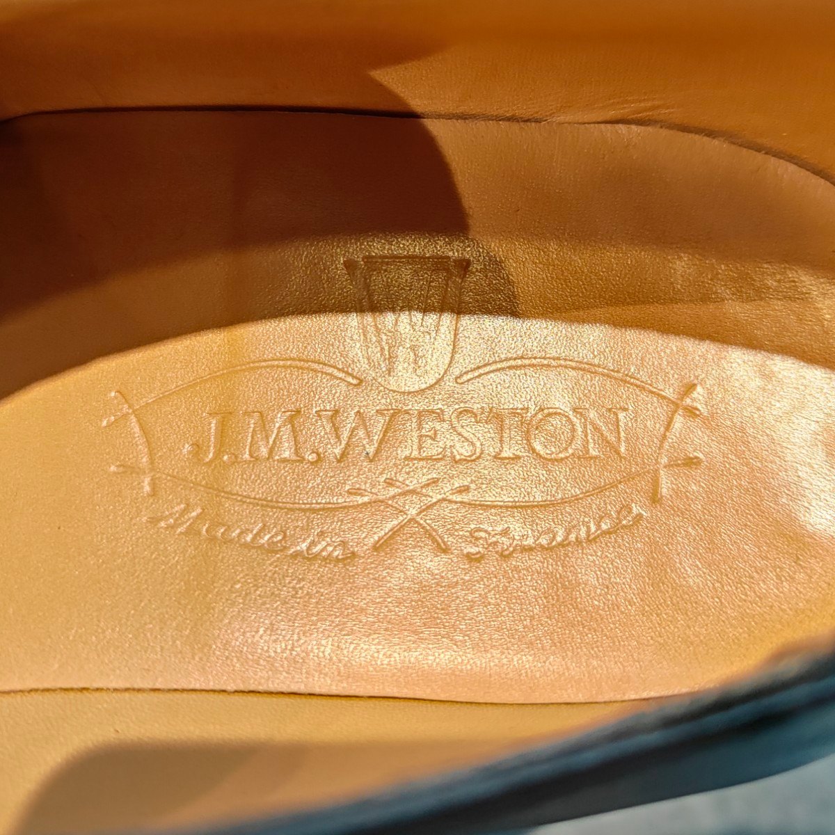 使用数回 【J.M.WESTON】ジェイエムウエストン ハーフハント Uチップ カーフ ブラック サイズ UK7C 25ラスト 定価¥170,500-