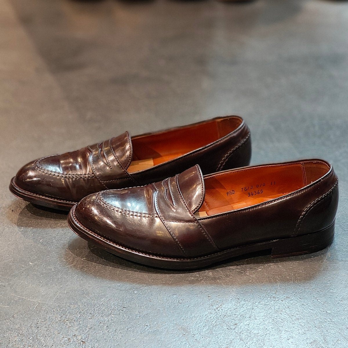 希少 美品 【ALDEN】オールデン×ブルックスブラザーズ 36365 フルサドルローファー コードバン ダークバーガンディ サイズ US9.5D アバディーンラスト