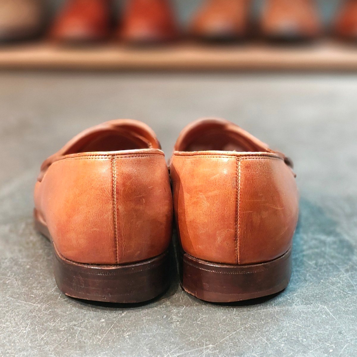 【CROCKETT&JONES】クロケット&ジョーンズ ニュー&リングウッド別注 バタフライローファー カーフ ブラウン サイズ UK6EE 302ラスト