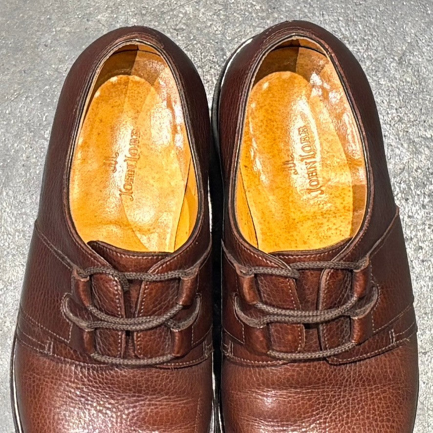 【JOHN LOBB】ジョンロブ レザーシューズ サドル バッファローレザー ブラウン サイズ UK5.5E