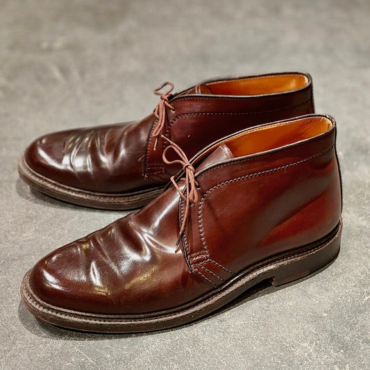 美品【ALDEN】オールデン チャッカブーツ 1339 コードバン ダークバーガンディ サイズUS9E バリーラスト 参考定価¥225,500-