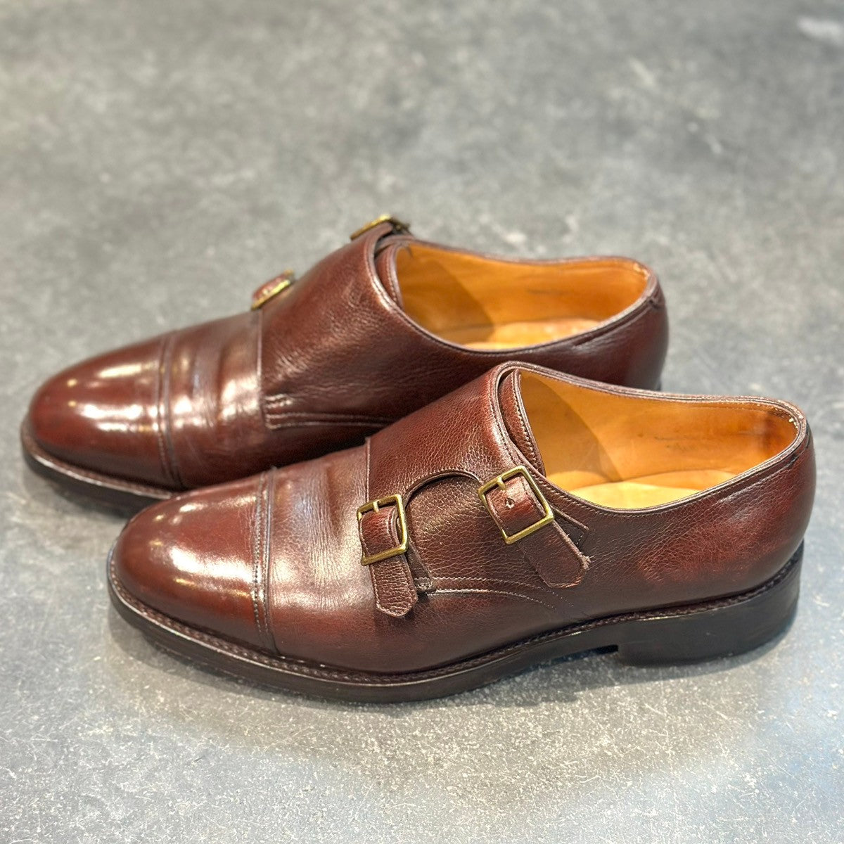美品【JOHNLOBB】ジョンロブ ダブルモンク ウィリアム 9795ラスト ブラウン サイズUK6.5E 9795ラスト
