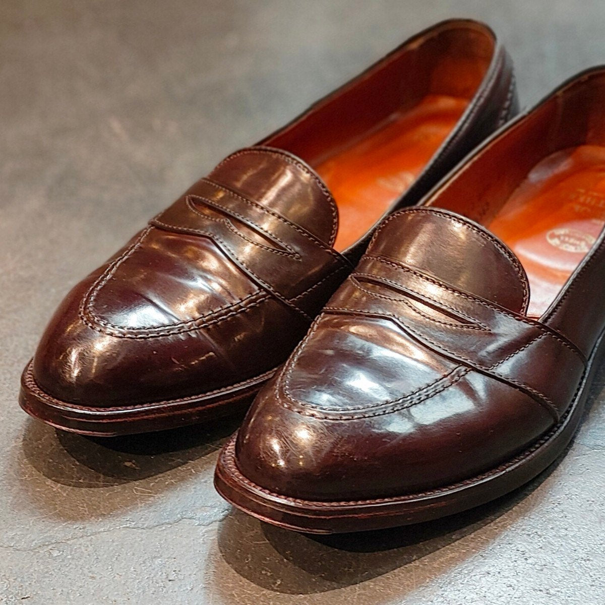 希少 美品 【ALDEN】オールデン×ブルックスブラザーズ 36365 フルサドルローファー コードバン ダークバーガンディ サイズ US9.5D アバディーンラスト