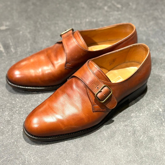 希少【EDWARD GREEN】エドワードグリーン トルーン 旧工場製 シングルモンク カーフ ブラウン サイズUK6F 32ラスト