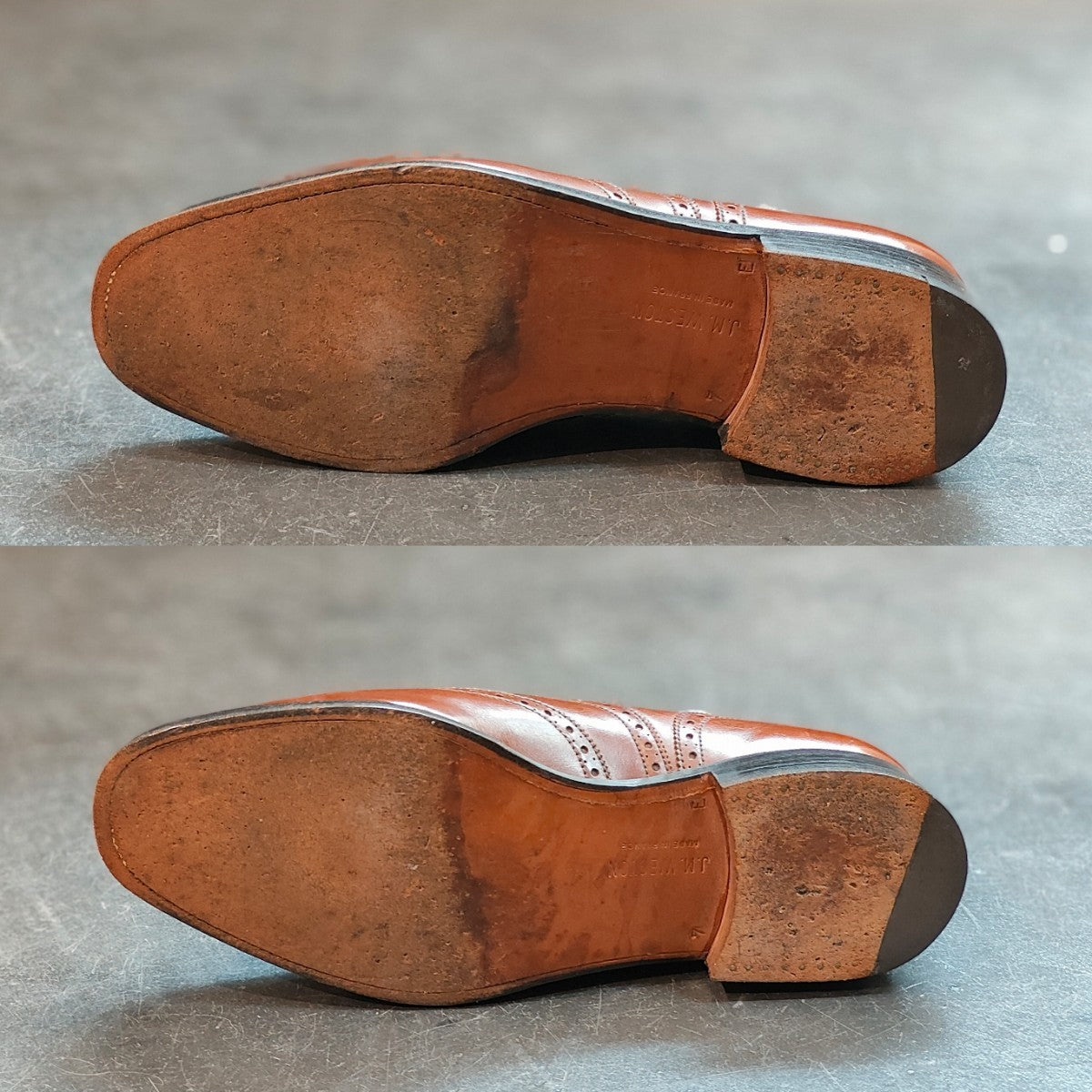 希少 【J.M.WESTON】ジェイエムウエストン 376 旧旧旧ロゴ フルブローグ  カーフ ブラウン サイズ UK7E 11ラスト