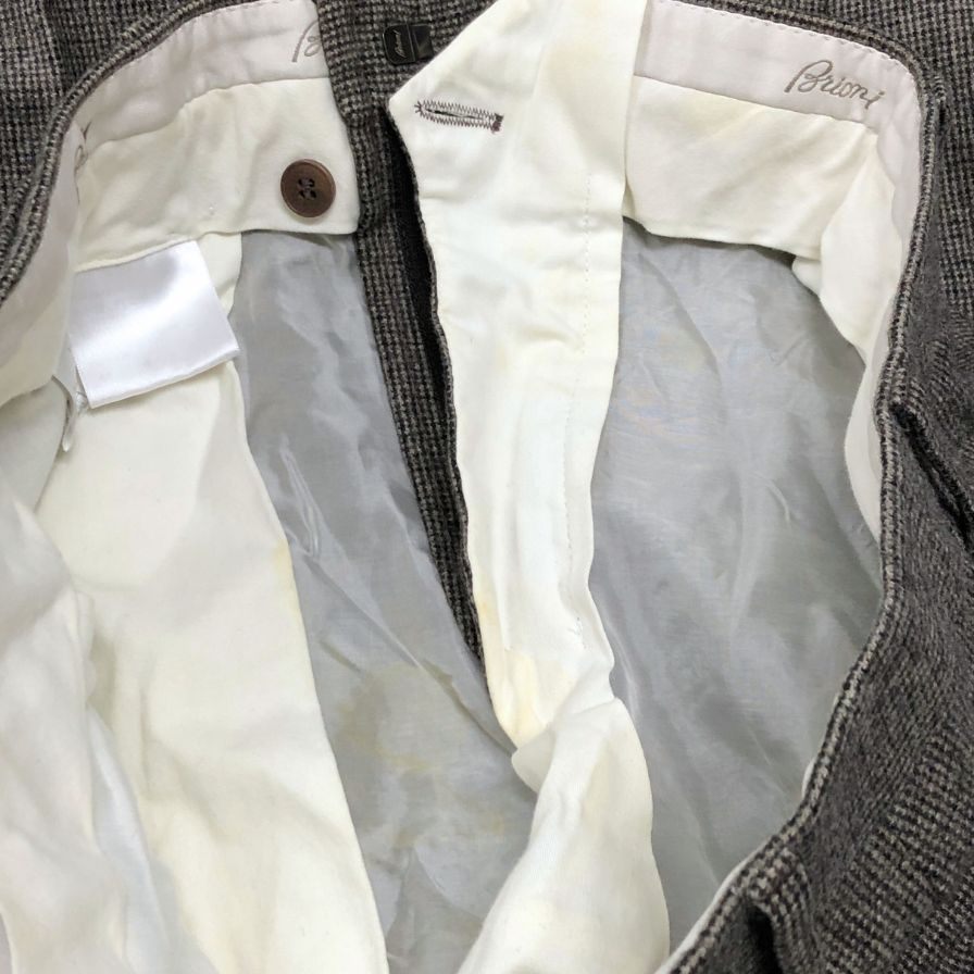 【Brioni】ブリオーニ スラックス ブラウン(茶系) サイズ 48