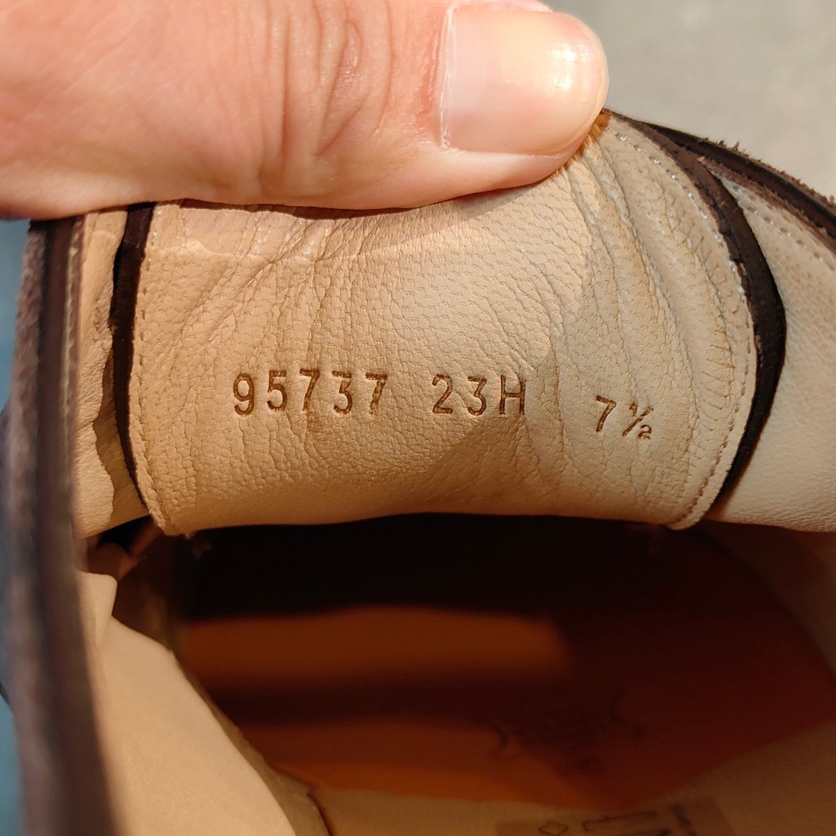 新品未使用 【Paraboot】パラブーツ アヴィニョン Uチップ スエード ダークブラウン サイズ UK7.5 定価¥94,600-