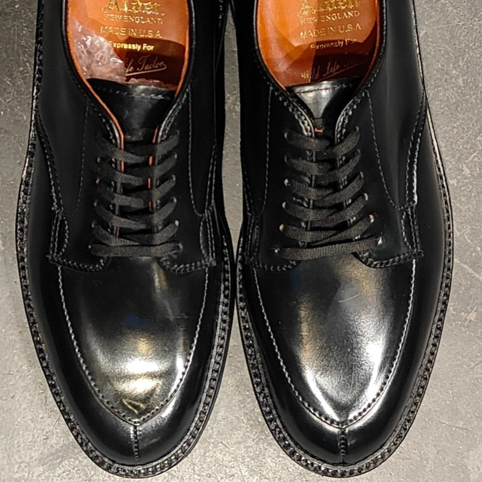 希少 新品未使用【ALDEN】オールデン ワイルドライフテーラー別注 N1609 Vチップ コードバン ブラック サイズ US6.5D バリーラスト