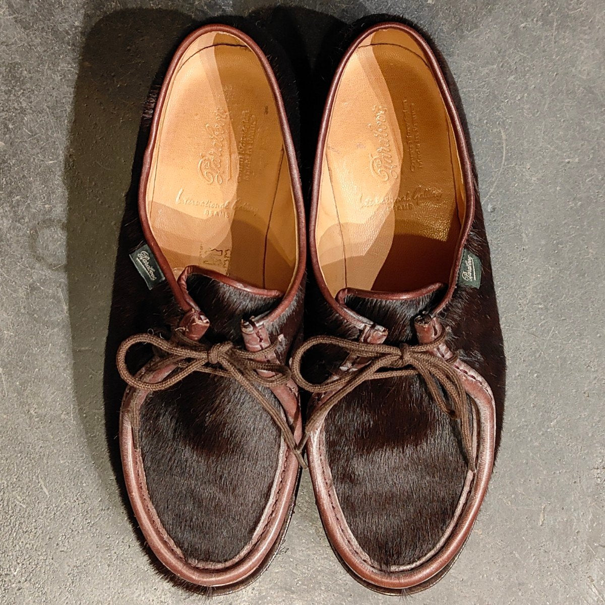 試着程度 【Paraboot】パラブーツ International Gallery BEAMS別注 ミカエル チロリアン ハラコ ブラウン UK9