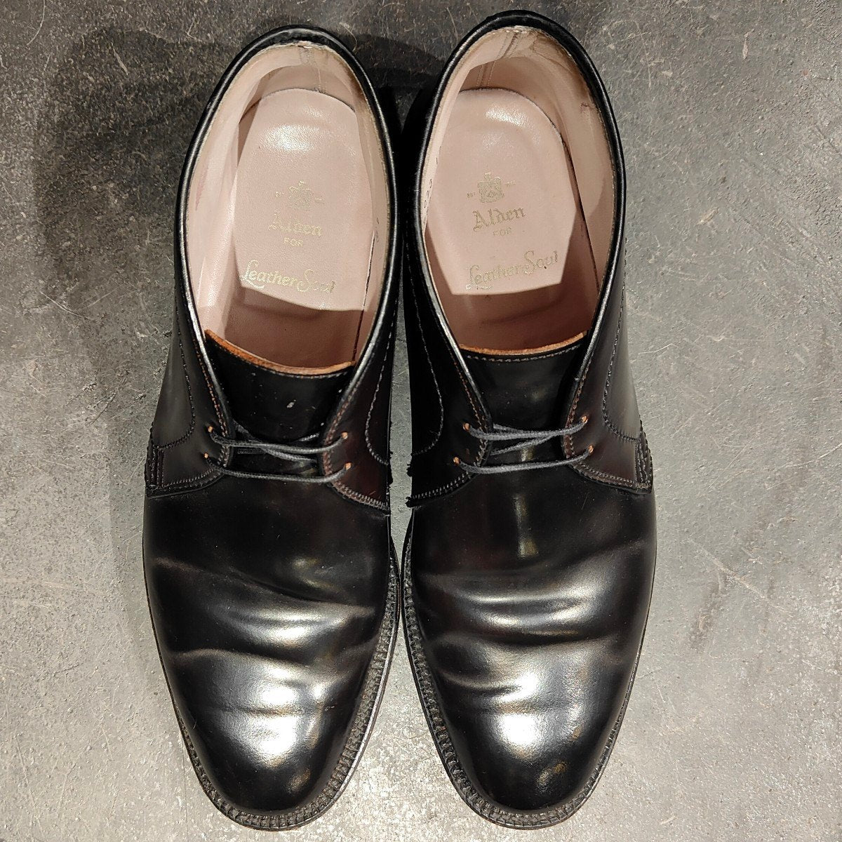 極美品 【ALDEN】オールデン レザーソウル別注 14789 チャッカブーツ コードバン ブラック サイズ US9D プラザラスト