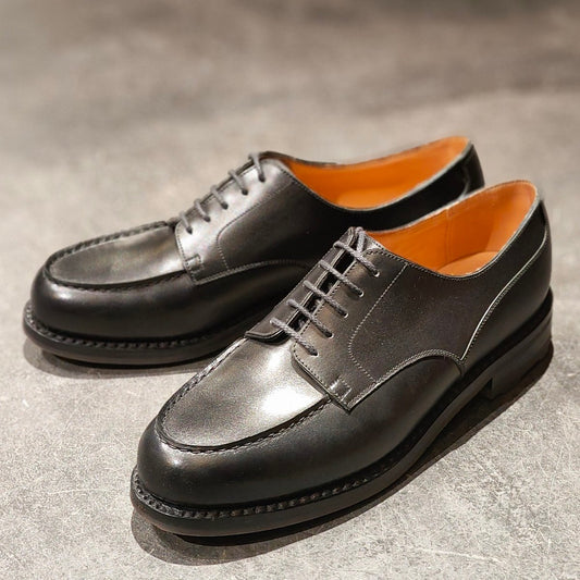 使用数回 【J.M.WESTON】ジェイエムウエストン 641 ゴルフ Uチップ ボックスカーフ ブラック サイズ UK7C 31ラスト 定価¥168,300-